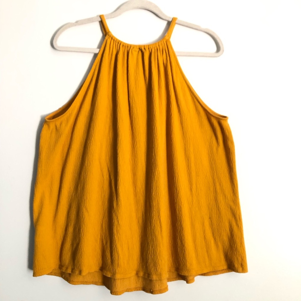 Alfani Women’s Mustard Yellow Halter Top Size 2X - Picture 2 of 9